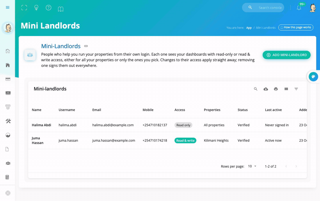 Mini Landlords: Team Accounts for Big Portfolios